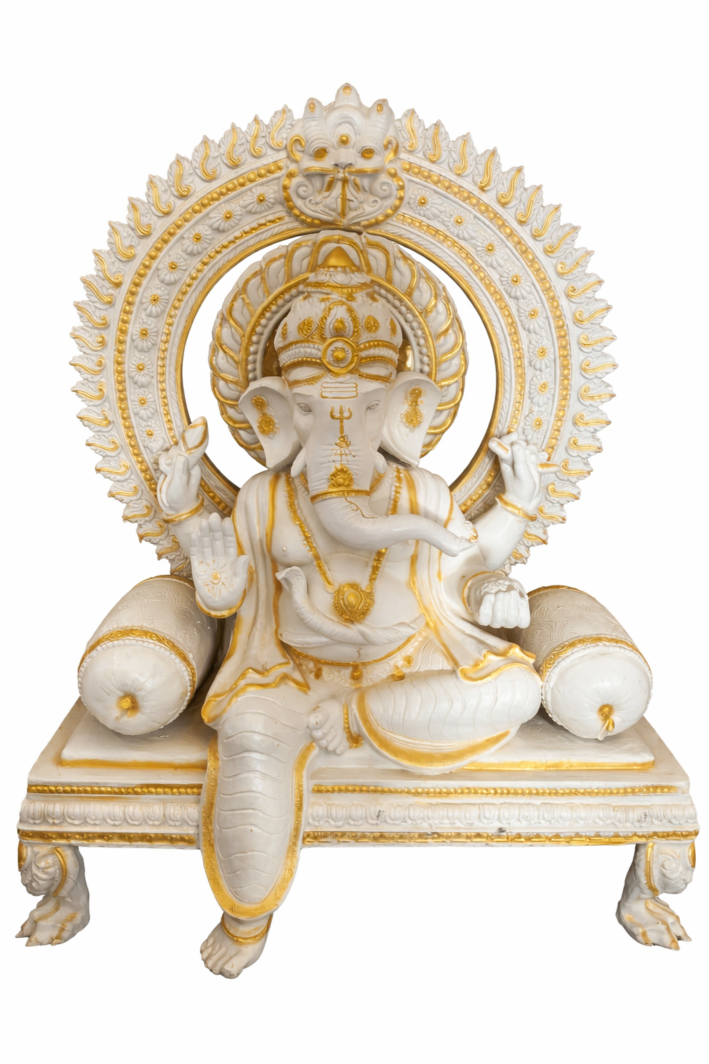 White Lord Ganesha Decorative Statue