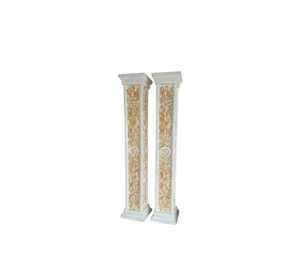 Classic White &amp;amp;amp;amp;amp;amp; Gold Decorative Pillar Set