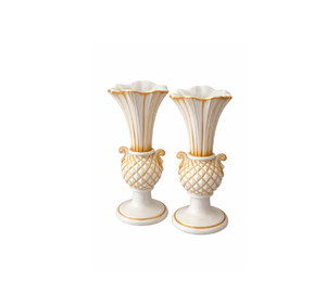 Royal White &amp;amp;amp;amp;amp;amp; Gold Decorative Flower Vases