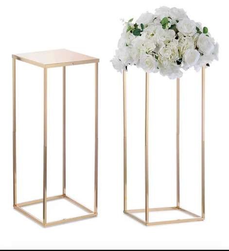 Gold Geometric Flower Stand