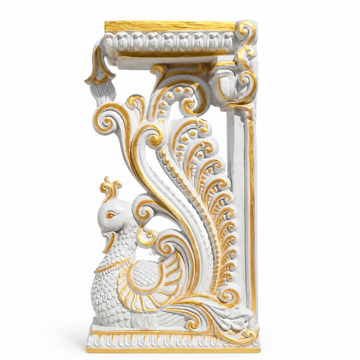 ROYAL FEATHER CARVED PILLAR