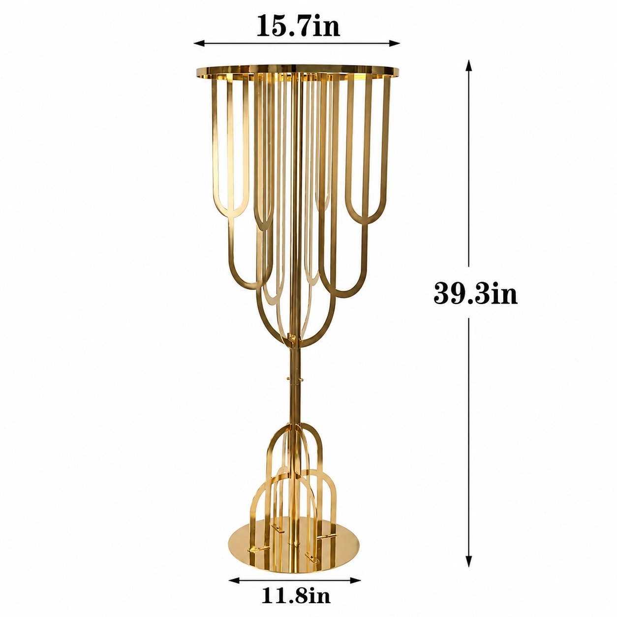 Golden Metal Flower Stand Table