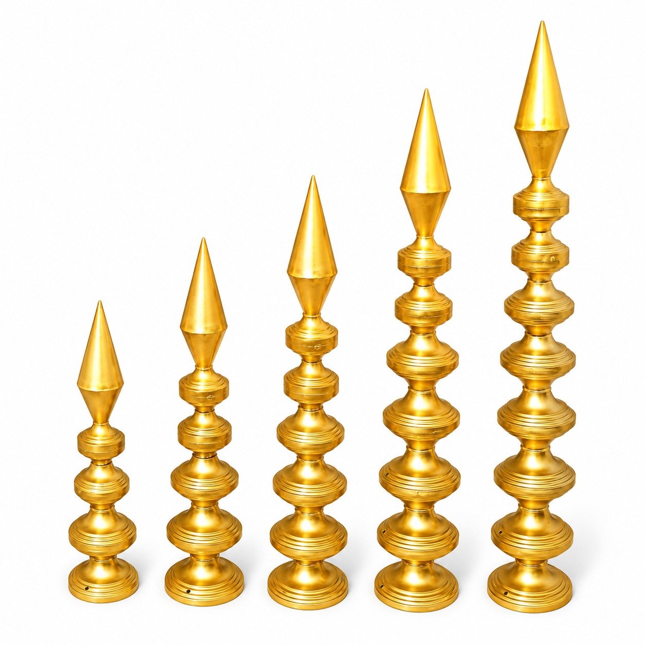 Golden Decorative Kalash Finial Set
