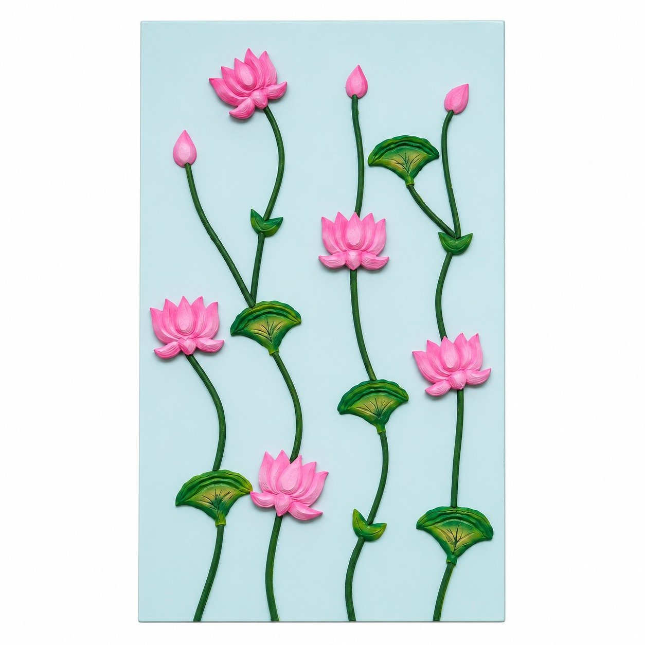 Pink Lotus Wall Decor Panel