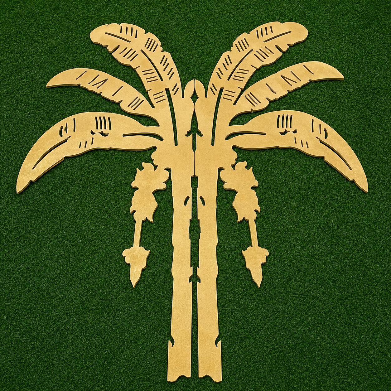 Gold Banana Leaf Decorative Panel