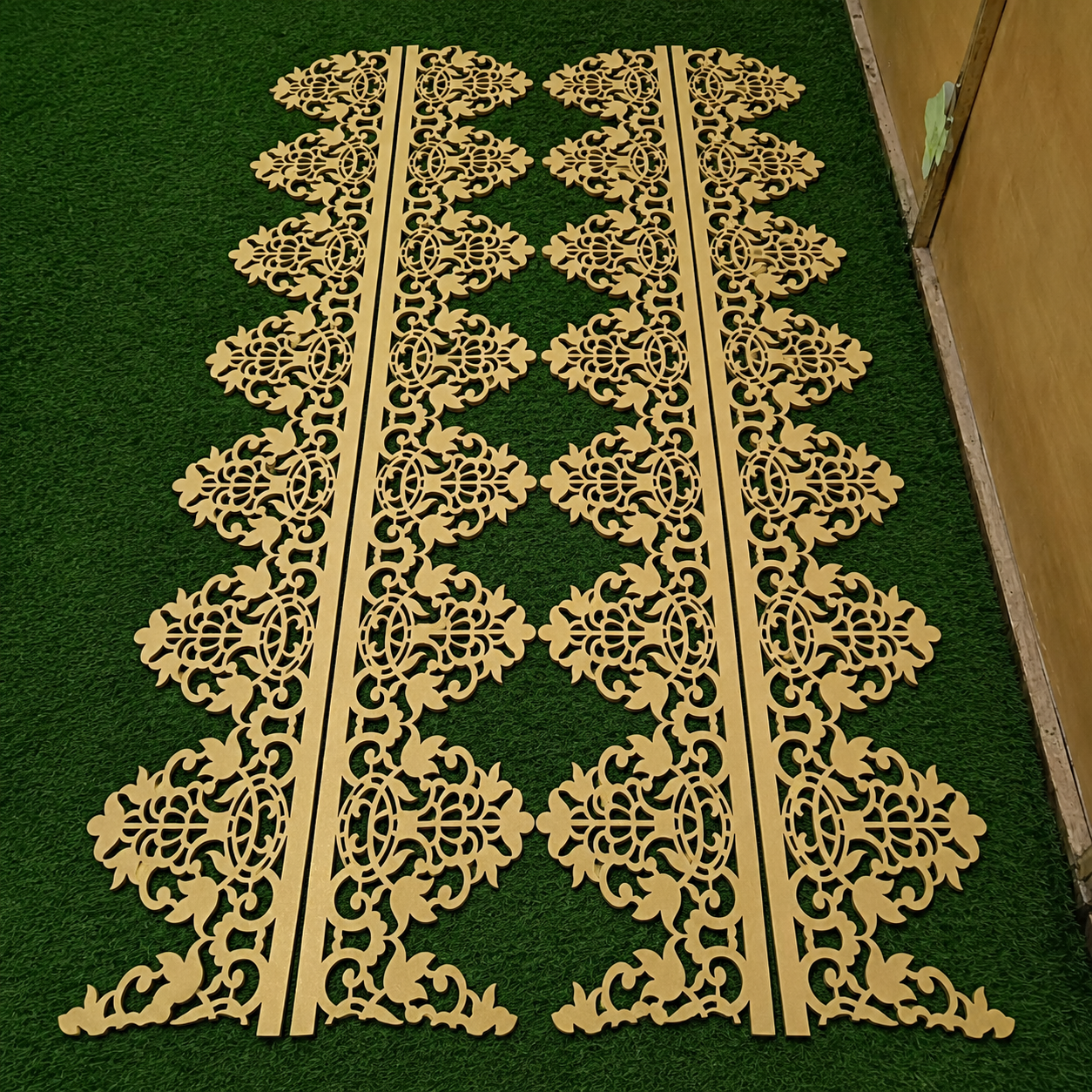 Gold Floral Laser Cut Border Panel Set