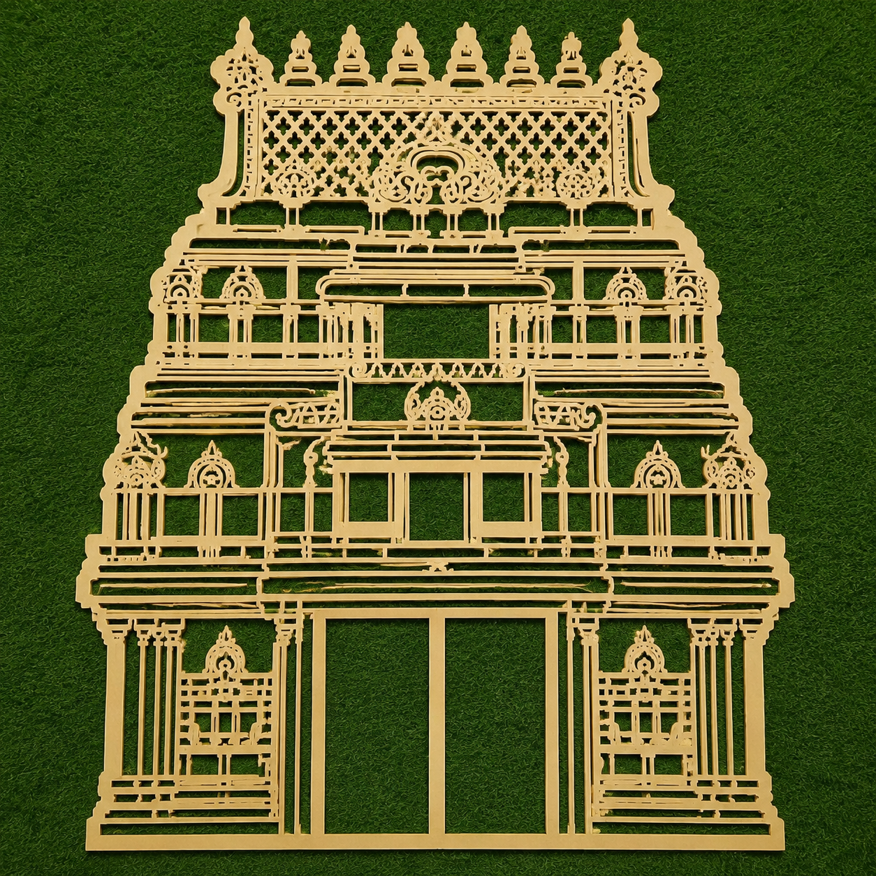 Gold Temple Mandap Cutout Panel