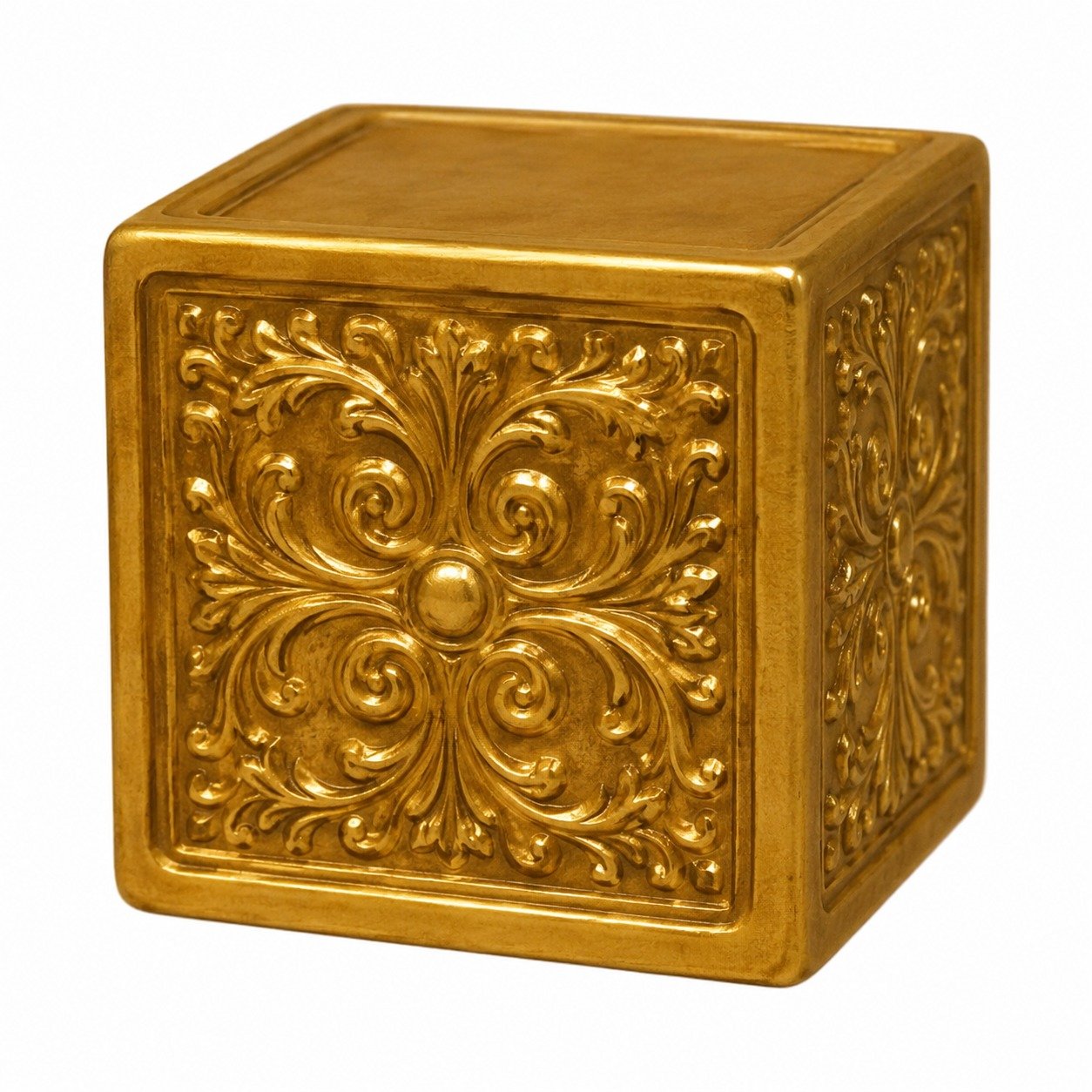 Golden Decorative Cube