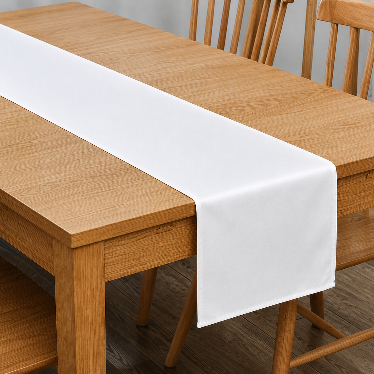 White Polyester Table Runner