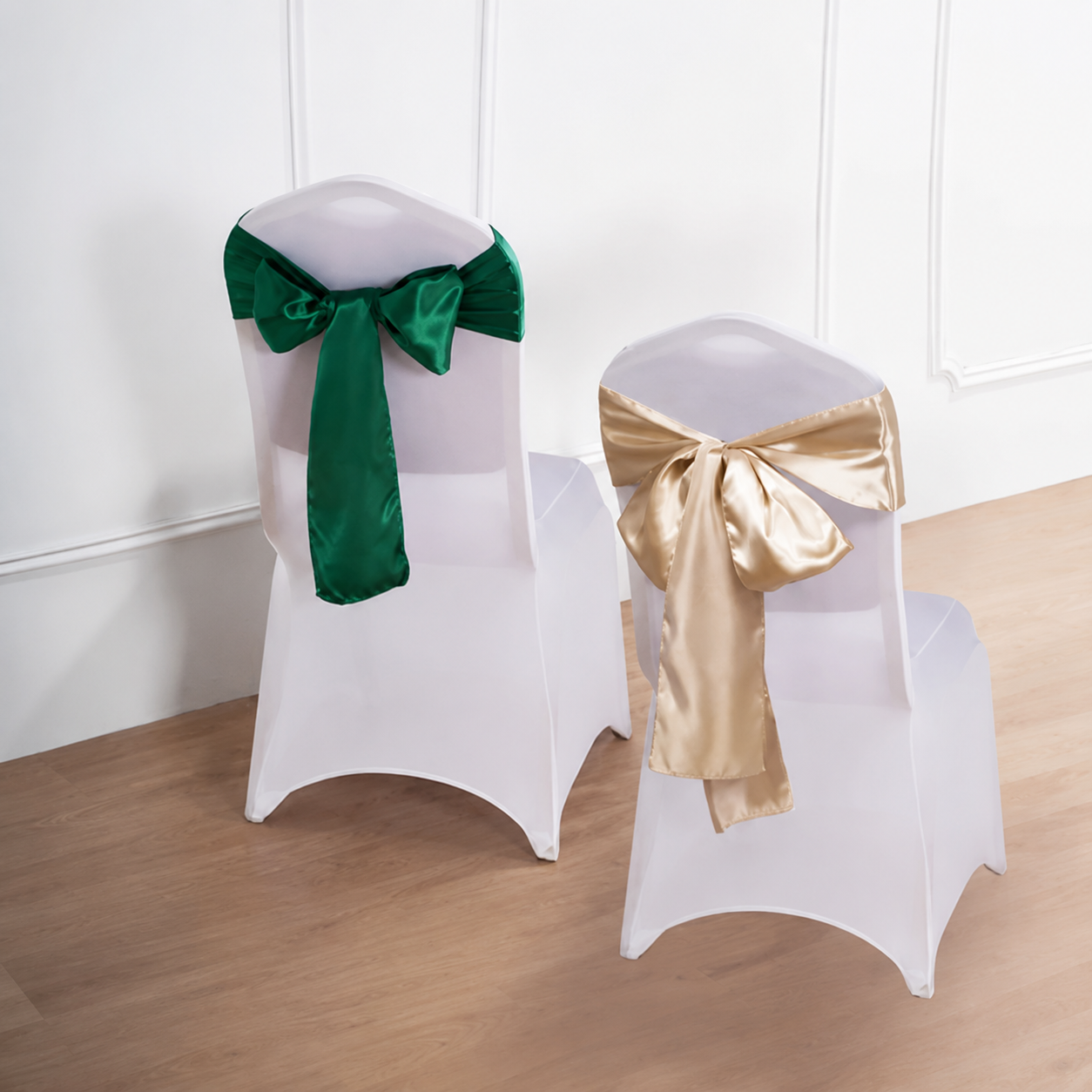 Spandex Banquet Chair Cover with Satin Bow Sash