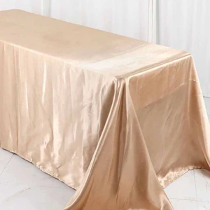 Champagne Satin Rectangular Tablecloth