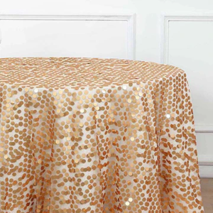 Luxury Gold Confetti Round Table Linen