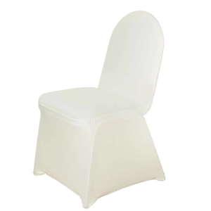 Ivory Banquet Chair Slipcovers with Smooth Stretchable Spandex Material