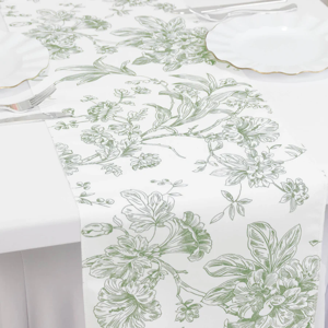 Ployester-White with Dusty Sage Green French