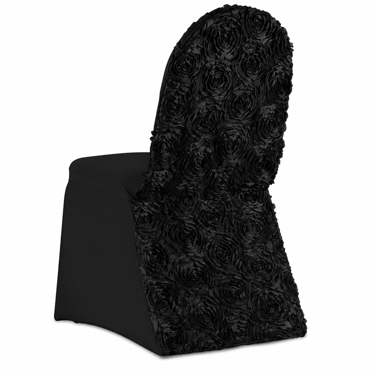 Premium Black Slipcover for Banquet Chairs with Fitted Design
