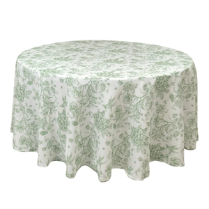 Polyester size -120 inches polyester-White - Dusty Sage Green