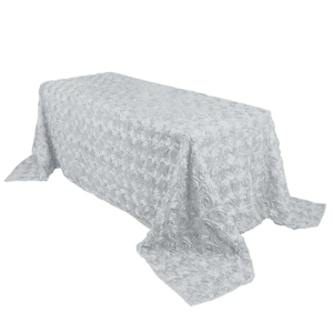 Rosette size-90×132 inches- White - Grandiose