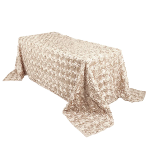 Linens Fabrics Rosette size-90×132 inches-Beige