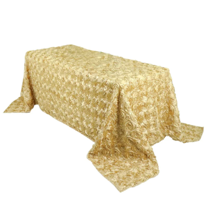 Linens Fabrics Rosette size-90×132 inches-Champagne