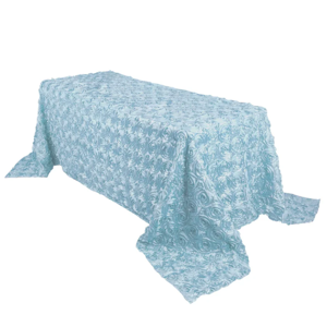 Linens Fabrics Rosette size-90×132 inches-Light Blue
