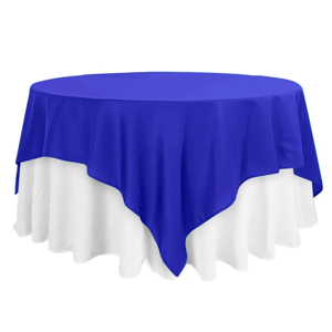Durable Royal Blue Table Topper for Event and Reception Tables, 90 x 90