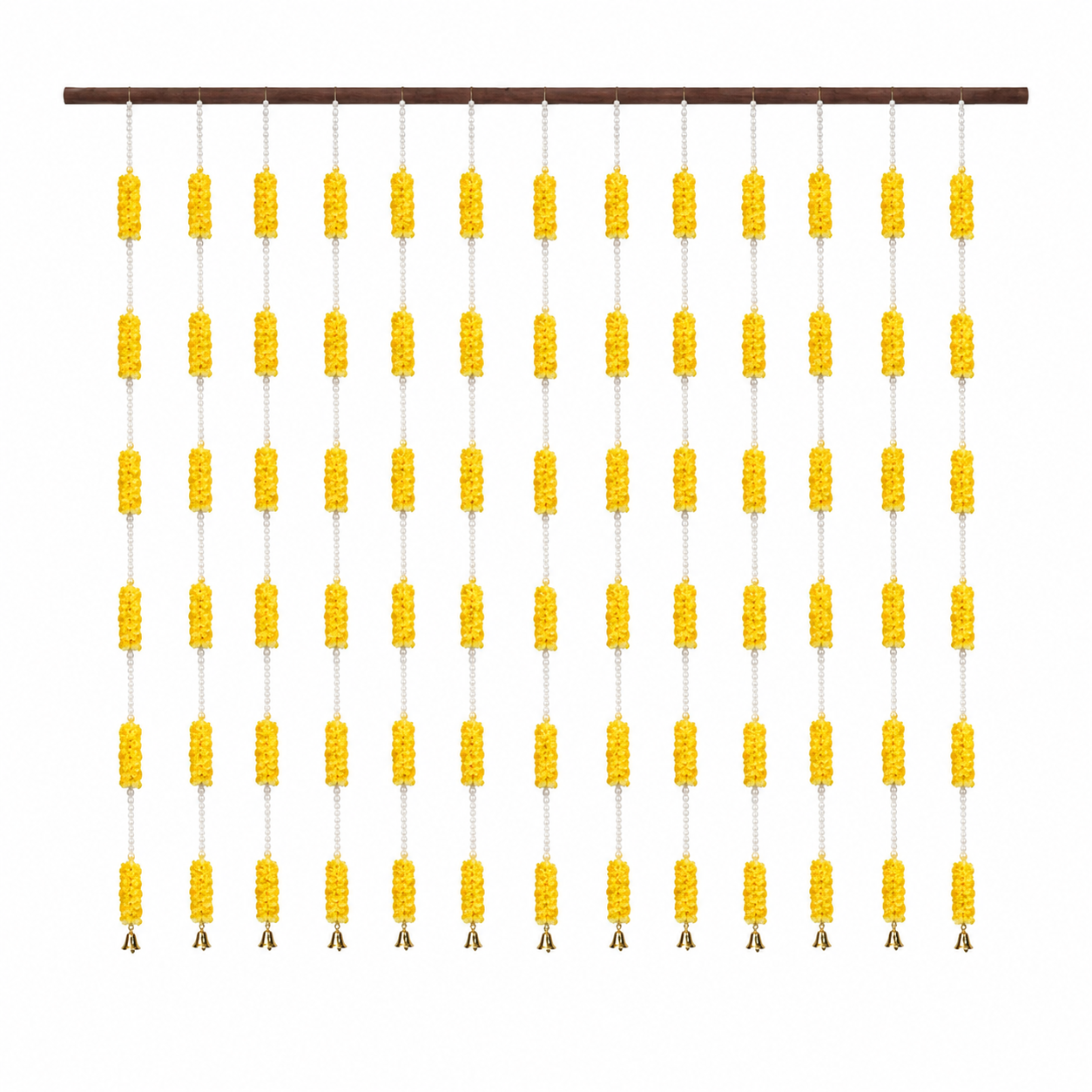 Artificial Yellow Marigold Hanging Curtain Backdrop