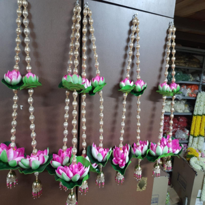 Artificial Lotus Flower Hanging Decoration Set