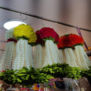 Artificial Pearl Tassel Floral Hanging Decoration
