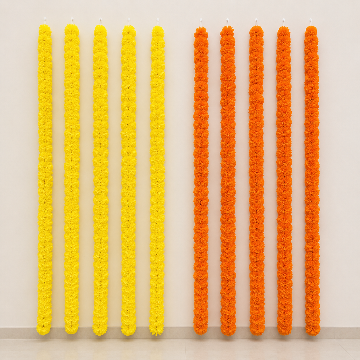 Artificial Marigold Flower Garland Set