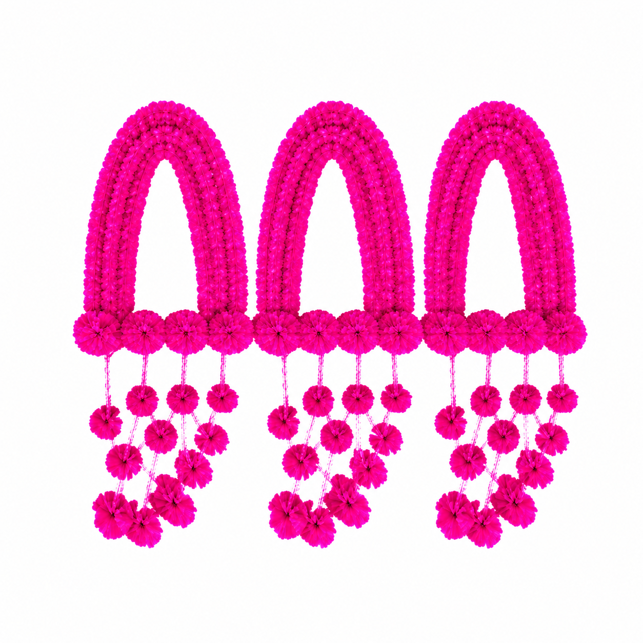 Artificial Floral Door Hanging Toran with Pink Leaf Garlands