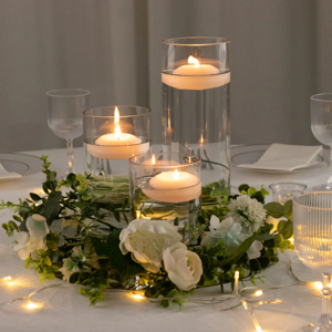 6, 8, 12 Glass Cylinder Vase Set of 3 – Flowers, Candles and Table Centerpieces