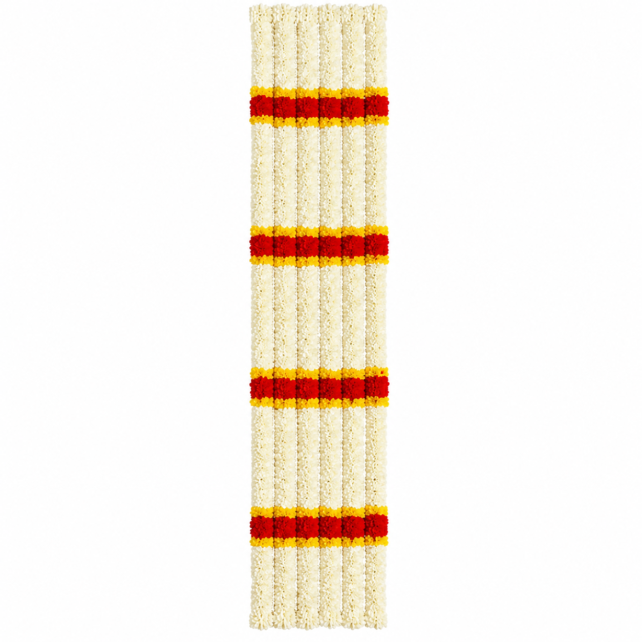 Artificial Jasmine Floral Hanging Garlands with Red and Yellow Border