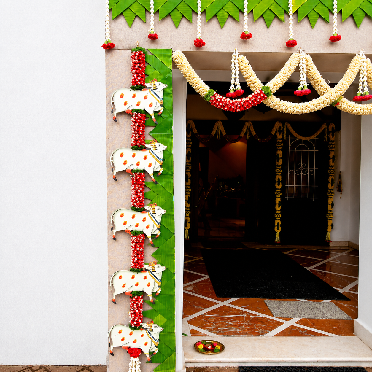 Cow Theme Traditional Door Hanging Decoration (Pooja Entrance Toran)